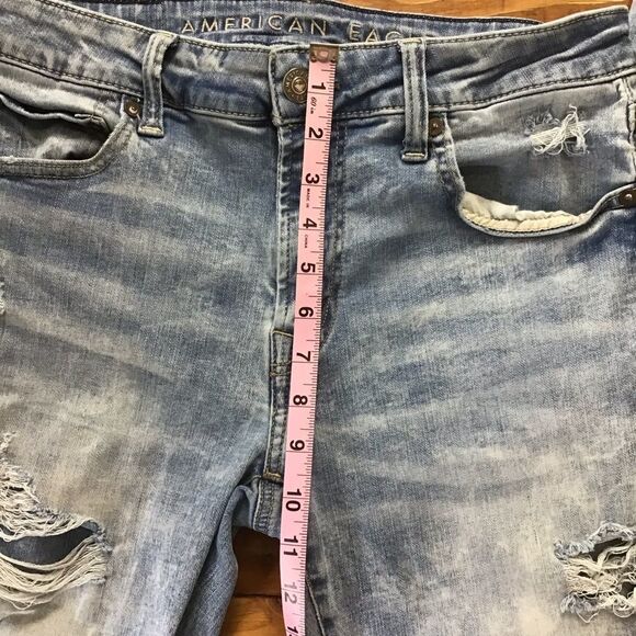 American Eagle Outfitters mens jeans YOUNG MONEY size32X30 ripped stacked skinny - Picture 8 of 12